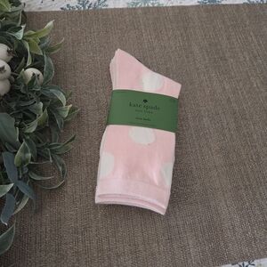 kate spade Pink and White Crew Socks